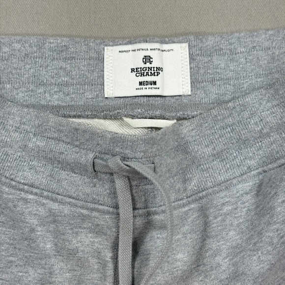 Reigning Champ Sweatpants Men's Medium Gray Adjustable Waist Loungewear Gym - Picture 6 of 7